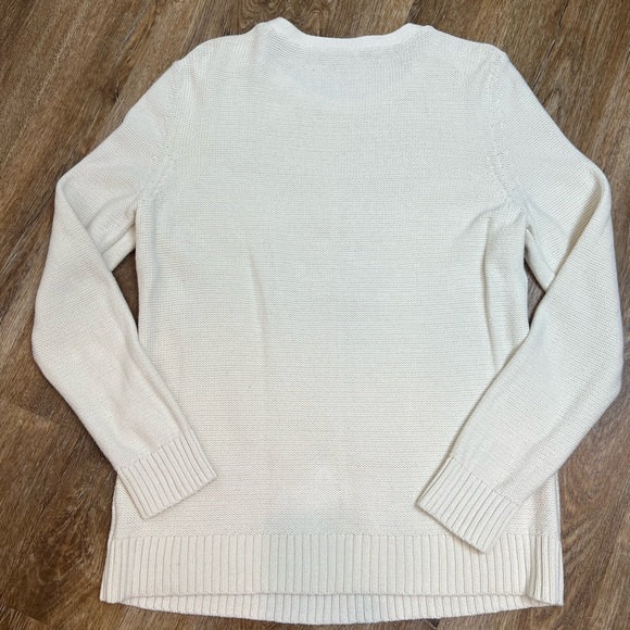Talbots Anchor Pullover Cream Sweater
Womens Large Buttons Cozy Knit Cotton - Picture 2 of 11